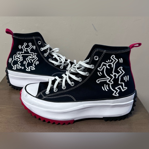 Converse x Keith Haring Run Star Hike Hi Canvas Sz 12 Limited Edition Sneakers - Picture 2 of 13